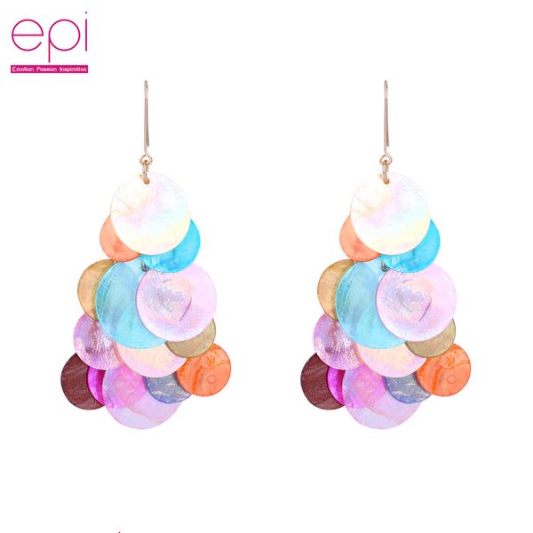 

epi flower drop earring for women sequins statement earrings 2019 floral long dangle earing fashion jewelry large earing gift, Silver