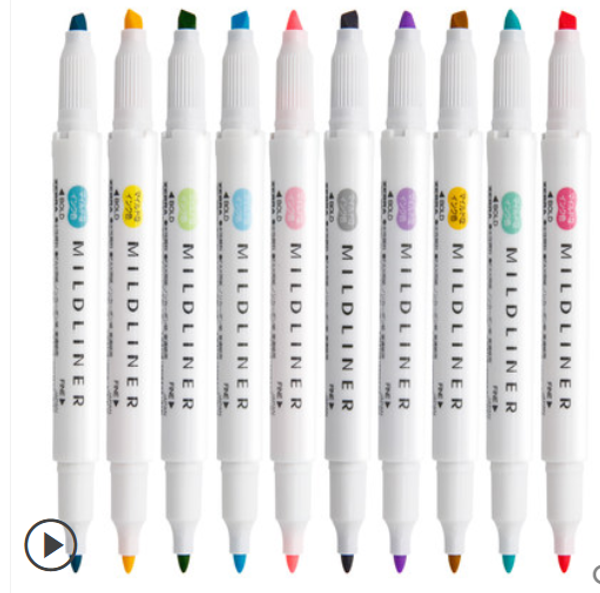 

japan zebra mild liner double headed fluorescent pen creative highlighters marker pen school supplies kawaii highlighter