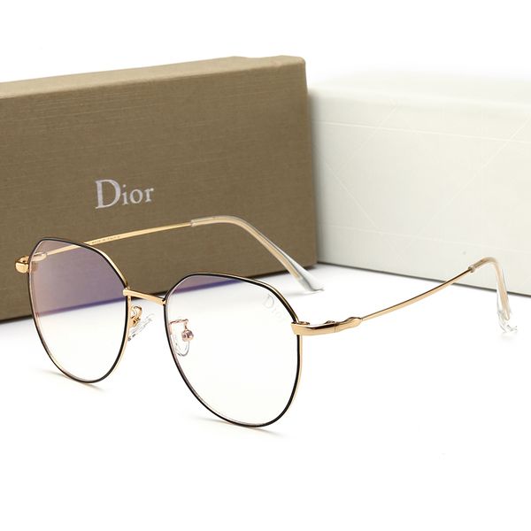 

men's brand sunglasses new summer anti-blue light glasses with fashion full frame for men women flat mirror designer glasses with box, White;black