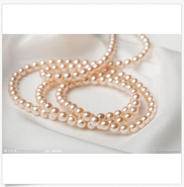 

7-8 mm natural south sea gold pink pearl necklace 18 inch 14k clasp, Silver