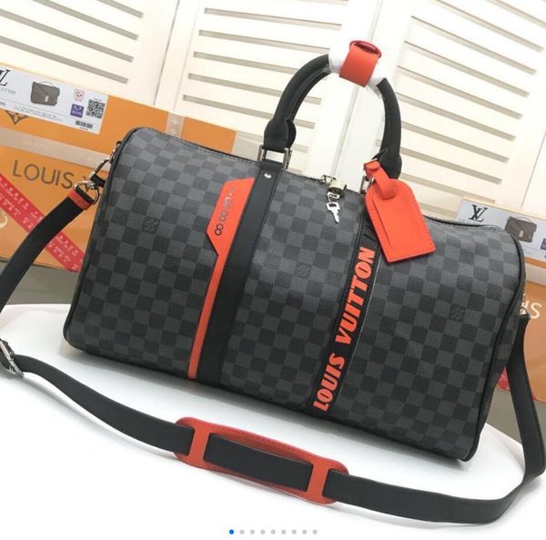 

2019 new fashion men and women travel bag duffel bag, brand designer luggage bag large-capacity sports bag