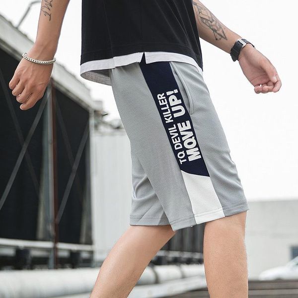 

mens designer fashion hip-hop street style youth printed shorts versatile simple breathable shorts, White;black