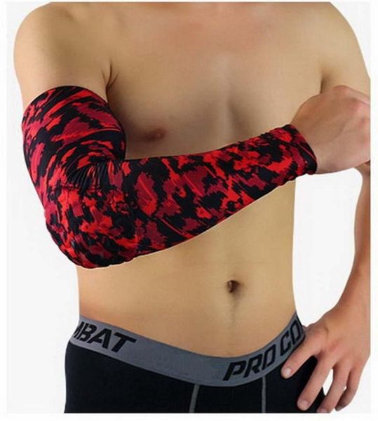 

natureact 1pcs uv protector elbow pads hex honeycomb sponge arm compression sleeves tennis brace support, Black;gray
