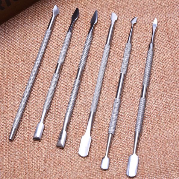 

1pc stainless steel nail art double sided cuticle finger dead skin cut remover pusher manicure pedicure nail care tools