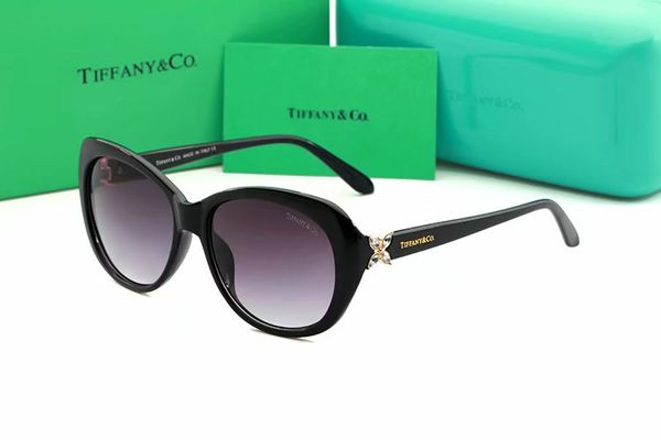 

2019new classic sunglasses design tiffany mens womens sun glasses eyewear metal glass lenses, White;black