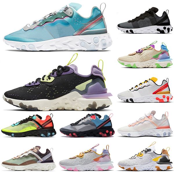 

new quality react vision mens running shoes fashion designer epic element react 55 87 royal tint gravity purple olt racer pink trainers, White;red