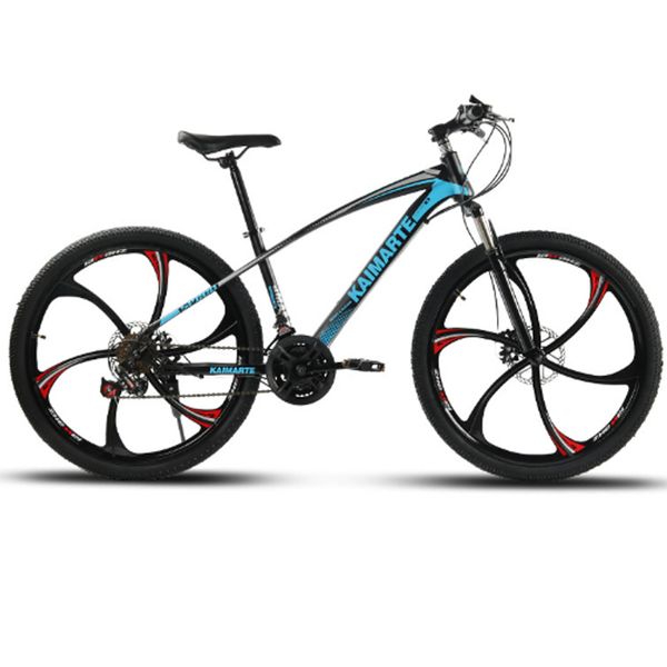 

26inch горного велосипеда 21speed высокой углеродистая сталь рама велосипед двойные дисковые тормоза велосипед спицевые колеса и нож колесо