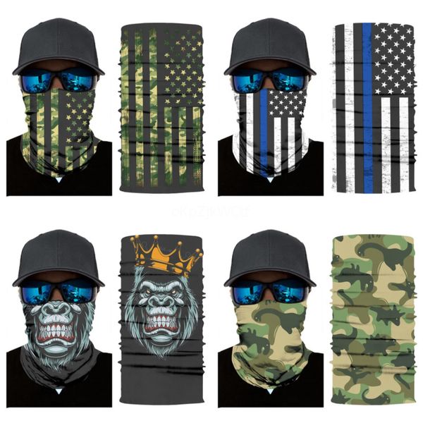 

n9k78 cycling masks skull scarf magic caps motorcycle multifunctional mask ski bandanas skull scarf outdoor skull cs riding neck cap face#32, Blue;black