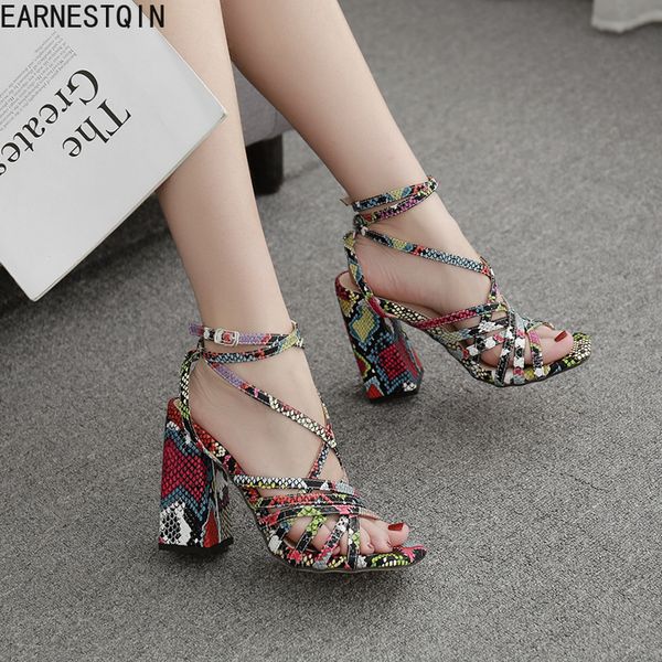 

european american fashion roman toe thick heel women's sandals high heel pumps shoes, Black