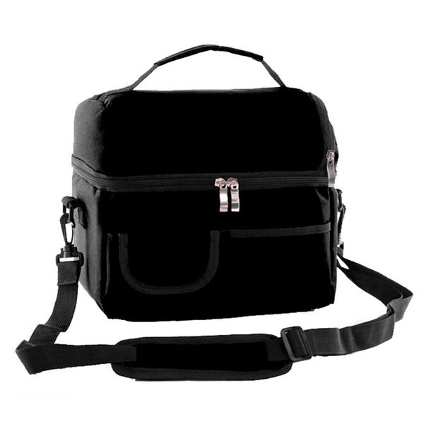 

waterproof tote single shoulder lunch bag camping double layer breast milk cold container handbag thermal insulated, Blue;pink