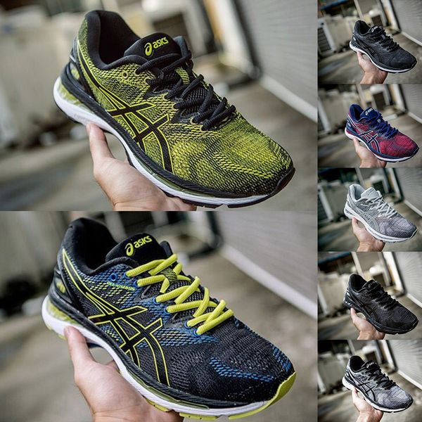

asic originals gel nimbus 20 running shoes olive blue black grey mens sports shoes cushion trainers man designer sneakers asicss zapatos, White;red
