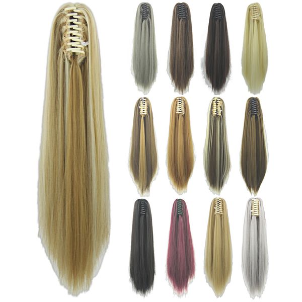 Optional Grip Ponytail Long Straight Hair Hot Hair Extension