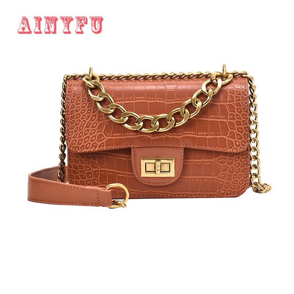 

pu leather crossbody bags for women stone pattern chain new shoulder messenger bag female fashion handbags totes b545