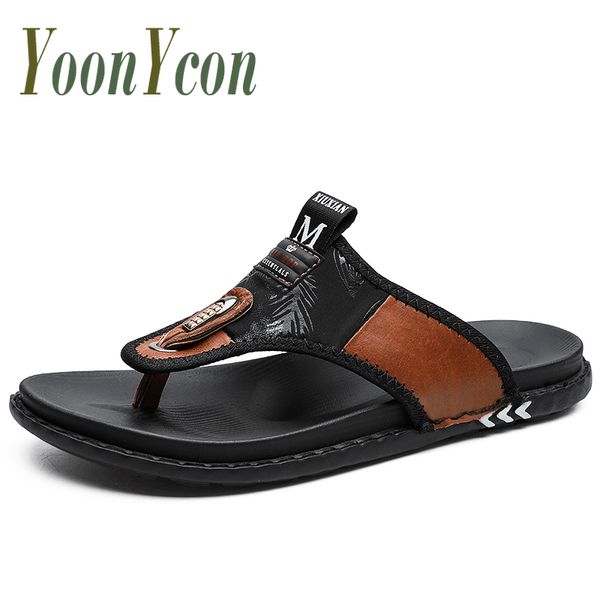 

mens flip flop sandals size 38-45 summer outdoor sandals walking casual shoes anti-slippery mens beach flip flops, Black