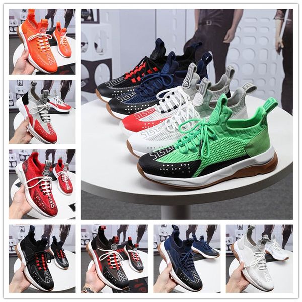 

2019 Chain Reaction Luxury Designer Shoes Mens Women Fashion New District Medusa Ve rsace Chaussures Casual Shoes