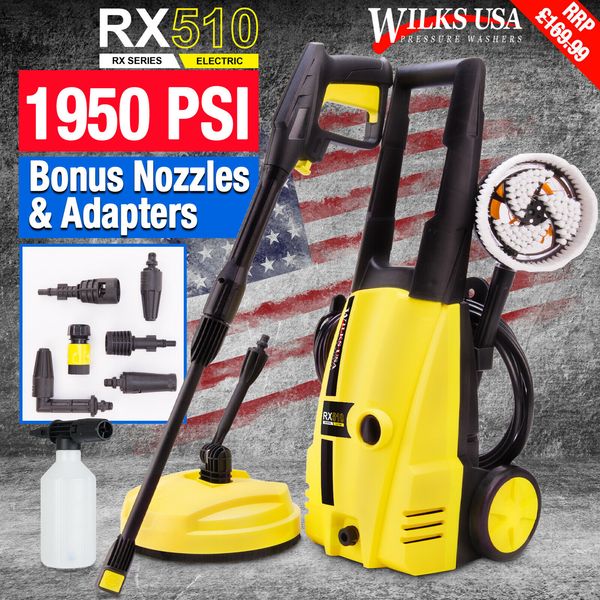 2019 Wilks Usa Pressure Washer Rx510 1950psi Car Patio