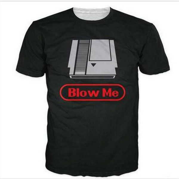 

летний стиль мужчины женщины моды с коротким рукавом blow me смешные футболки 3d-печать повседневный футболки ql055, White;black