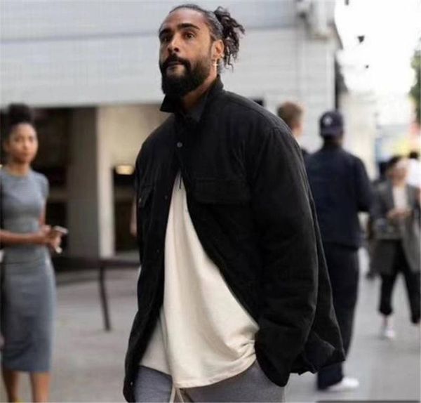 Fog Designer Mens Designer Jacket Thick Black Mens Single Breasted