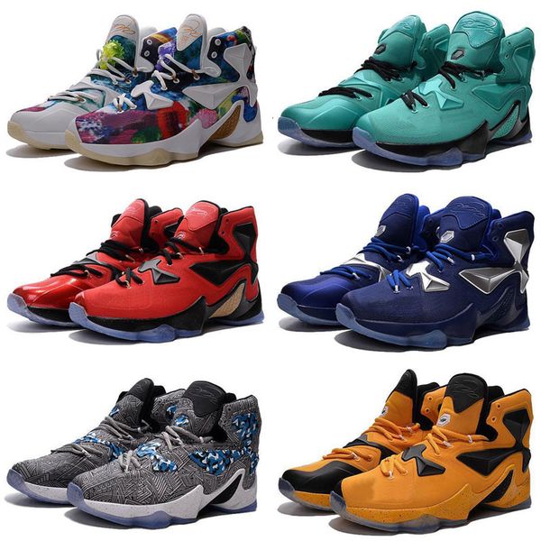 

2019 new lebron 13 xiii kids basketball shoes blue black gold gym red galaxy brown grey white kids men shoes