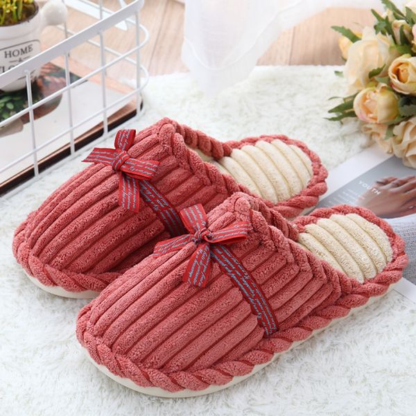 

fashion women winter home slippers pana non-slip soft sole warm house shoes men women couples lovers slippers indoor bedroom, Black