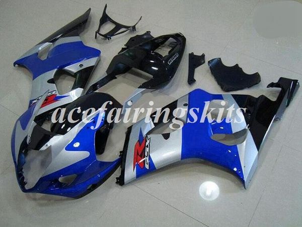 

injection mold new abs motorcycle full fairings kifs fit for suzuki gsx-r1000 k3 2003 2004 03 04 gsxr1000 bodywork set blue silver