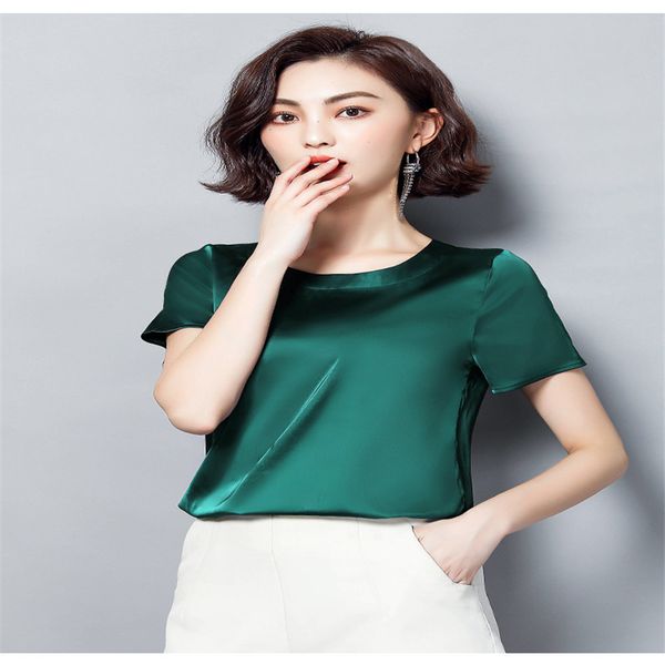 

women's silhouette cotton short sleeve t-shirt in white for spring/summer 2020 19