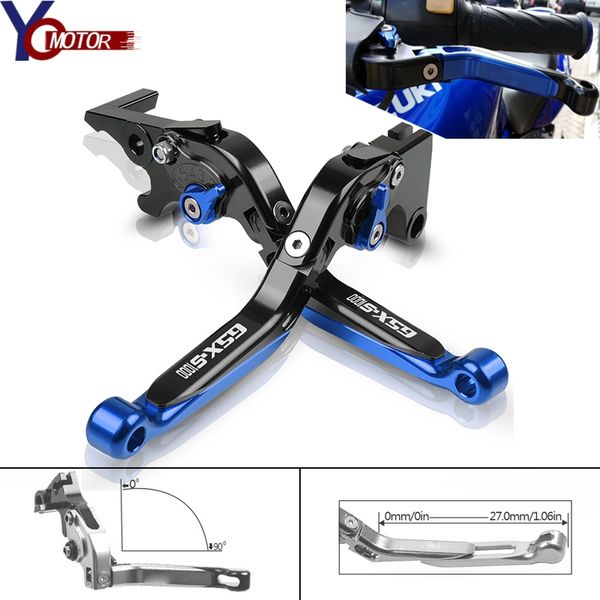 

for gsx-s1000 gsx-s1000f/abs 2015-2019 2018 2017 2016 gsxs 1000 motorbike cnc adjustable foldable brakes clutch levers