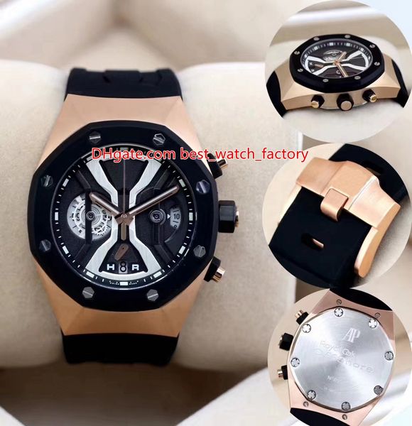 

16 style selling 44mm concept tourbillon gmt 56560 26560io.oo.d002ca.01 vk quartz chronograph workin mens watch watches, Slivery;brown