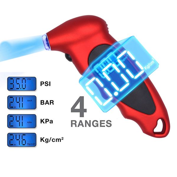 

digital tire pressure gauge meter 0-150 psi lcd backlight display manometer barometers tester for car truck motorcycle bike