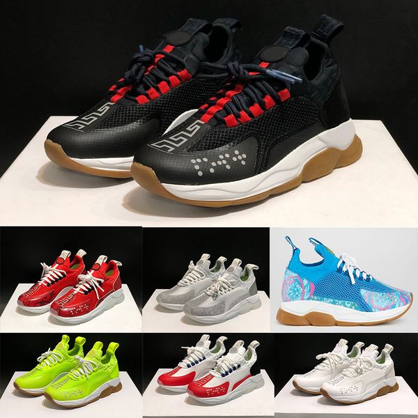 

with box cross chainer 2019 chain reaction designer shoes men calf leather lightweight chain outsole casual shoes running shoes size 36-45