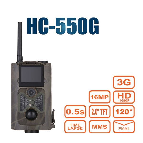 

hc-550g hunting camera wild trap infrared hd 16mp sms mms smtp gprs 3g 120 degrees game trail forest wildlife camera