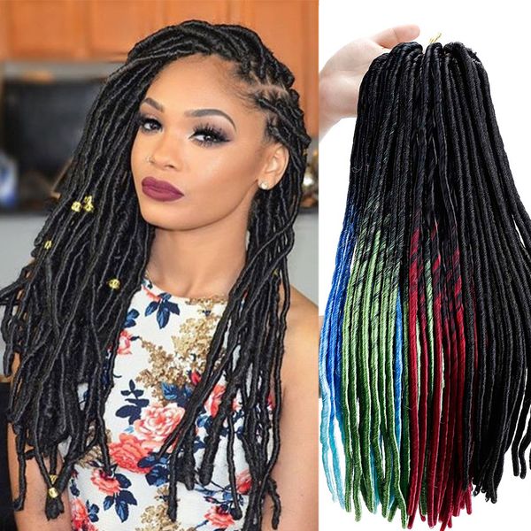 2020 20 Roots Crochet Goddess Braids Locks Faux Locs Hair Ombre