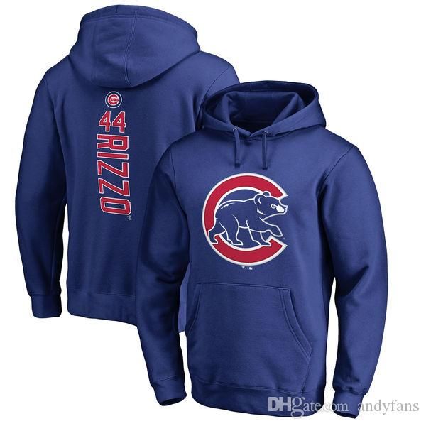 

chicago cub hoodies anthony rizzo kris bryant javier baez ryne sandberg schwarber pullover sweatshirt, Black