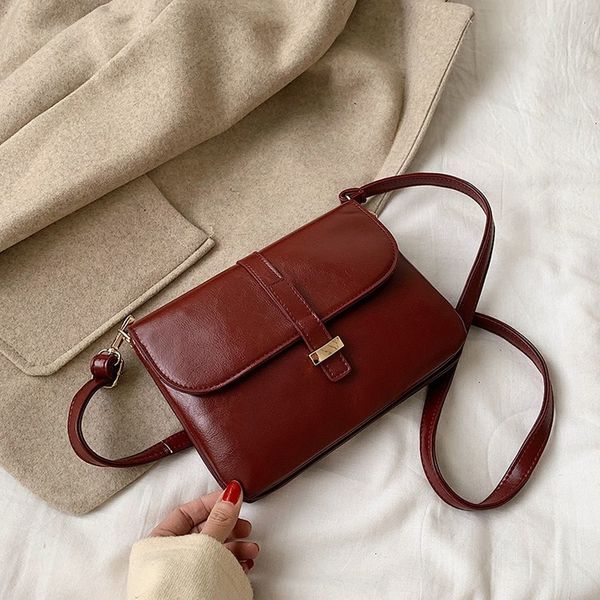 

korean fashion women bag shoulder bag messenger 2020 new soft leather small square