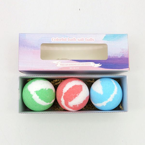 

wholesale 3pcs handmade deep sea bath salt bomb bath salt ball spa bath skin care 100g