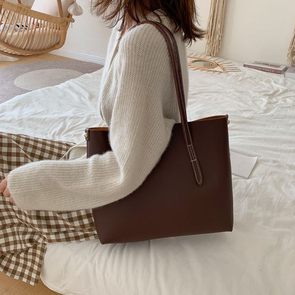 

2020 new women's simple fashion ladies shoulder bag korean casual ladies tote bag