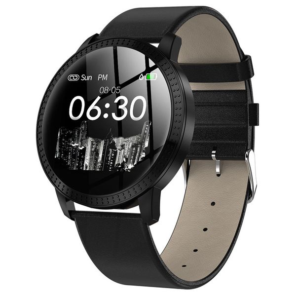 

smart watch men women waterproof ip67 heart rate soft leather fitness tracker sports running smart watch, Slivery;brown