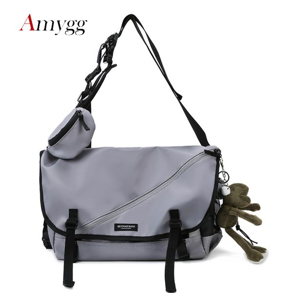 

oxford cloth large capacity crossbody bag personality waterproof street casual shoulder bag with pendant