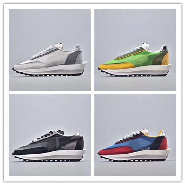 

2019 lvd x sacai waffle daybreak man woman's fashion mesh sneaker running shoes outdoors race runner casual shoe with box