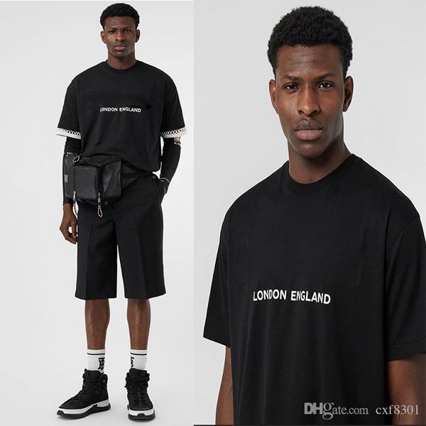 

men designer t shirt short sleeve hip hop tee punk letter print brand man t-shirt casual luxury clothing 100% cotton m-2xl, White;black