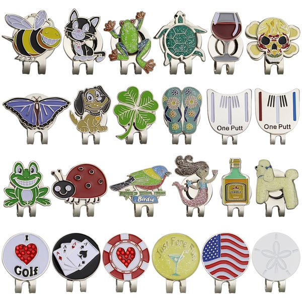

new arrival golf marker w golf hat clip magnetic alloy mark for ball sport drop shipping