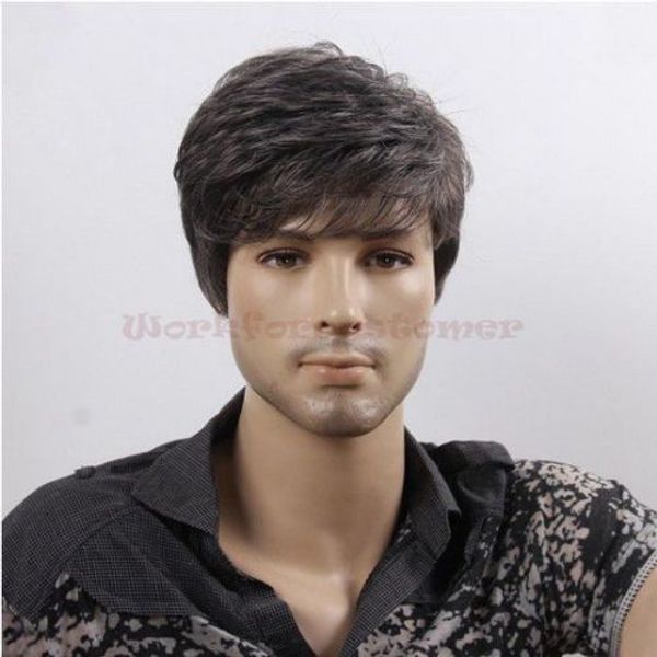 Cool Men Short Lolita Black Grey Wig Synthetic Hair Wigs Cosplay Anime Full Wigs Best Cosplay Costumes For Sale Best Wigs Uk From Cx322 23 11