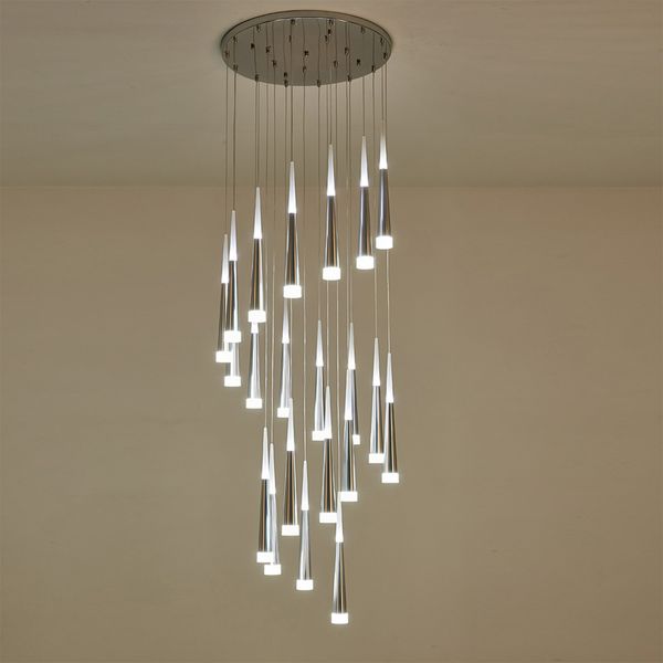 

modern staircase chandelier ceiling interior lighting long stair chandelier hanging lamp suspended chandeliers luminaire light 90-265v