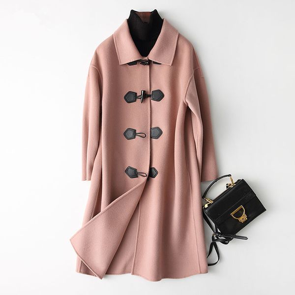 

women's wool & blends 4040 spring coat female england style double-sided women autumn winter jacket casacos 38540 wyq3403, Black