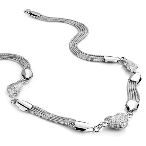 

new fashion women 925 sterling silver heart pendant necklace genuine solid silver necklace for women tassel set necklace jewelry