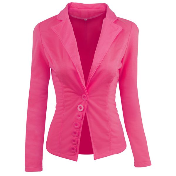 

2019 autumn and winter new style breasted waist hugging long sleeve women's clothing casual slim fit short small suit jacket wom, Black;white
