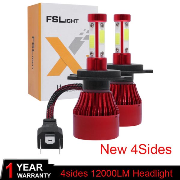 

2pcs auto h4 led h7 h11 h8 9006 hb4 h1 h3 hb3 car headlight bulbs 80w 12000lm high low beam automobiles lamp 6500k 12v