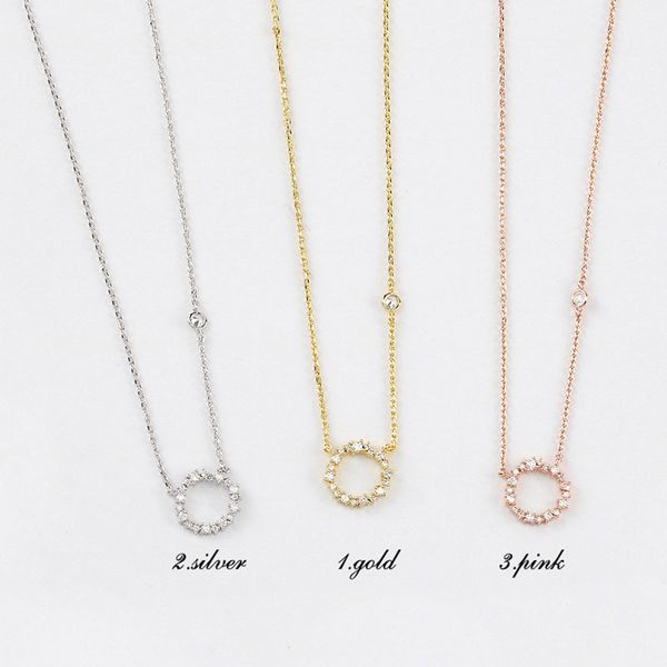 

luxjuly 2019 new irregular simple circle clavicle chain temperament sweet chocker necklace, Golden;silver