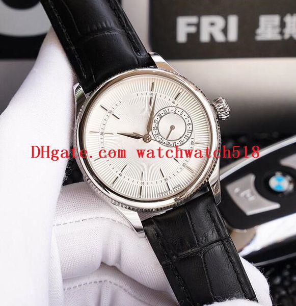 

latest version 5 style 50515 50519 18k rose gold black dial 39mm leather strap sapphire mirror st6 automatic mens fashion men watches, Slivery;brown