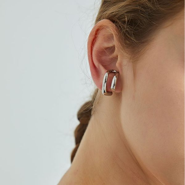 

charms ear clips earring for women and men cool personality ear clip ladies gold and silver earring without pierced jewelry